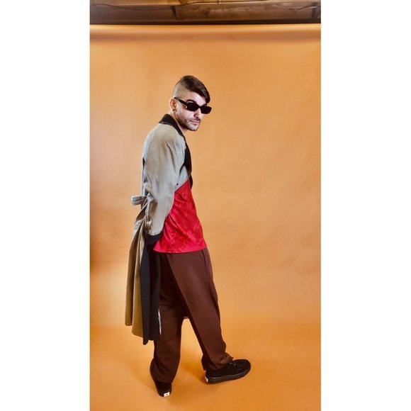 Brown High Waited Tapered Vintage Trousers - Picture 9 of 10